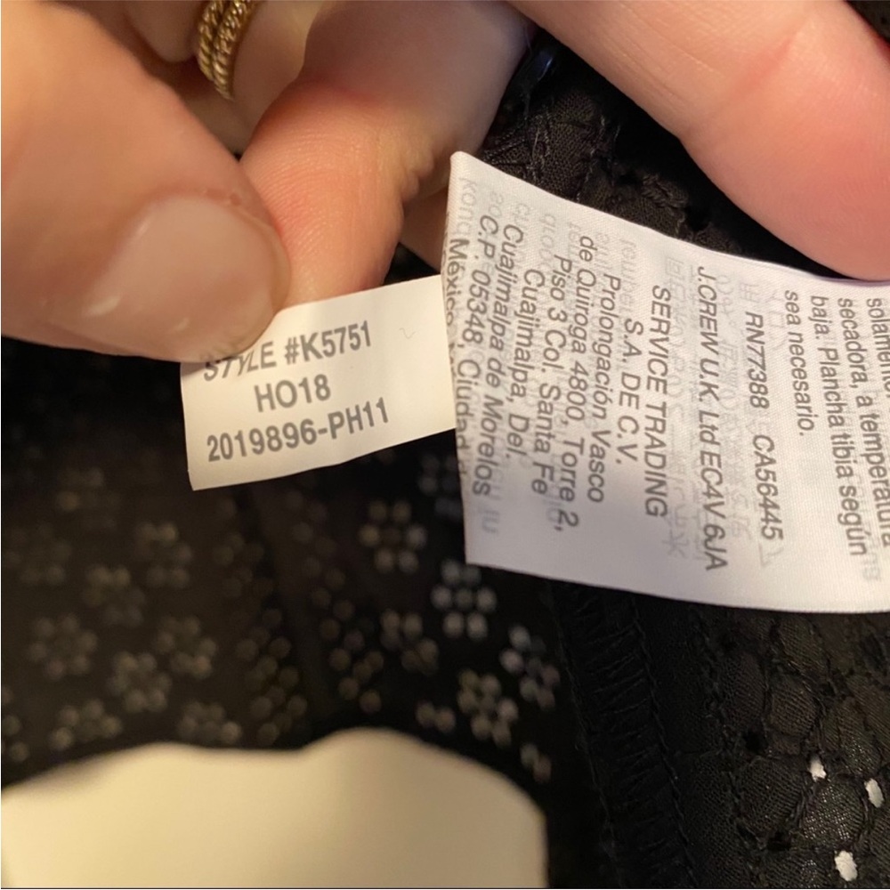 Madewell Black Eyelet Tiered Button-Back Blouse - Picture 3 of 6